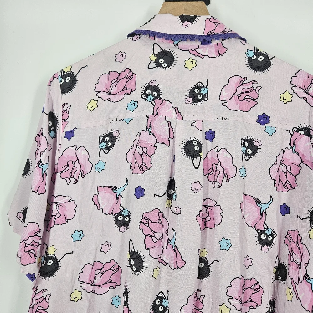 Her Universe Studio Ghibli Spirited Away Soot Sprites Button-Up Blouse NWT - Picture 11 of 11